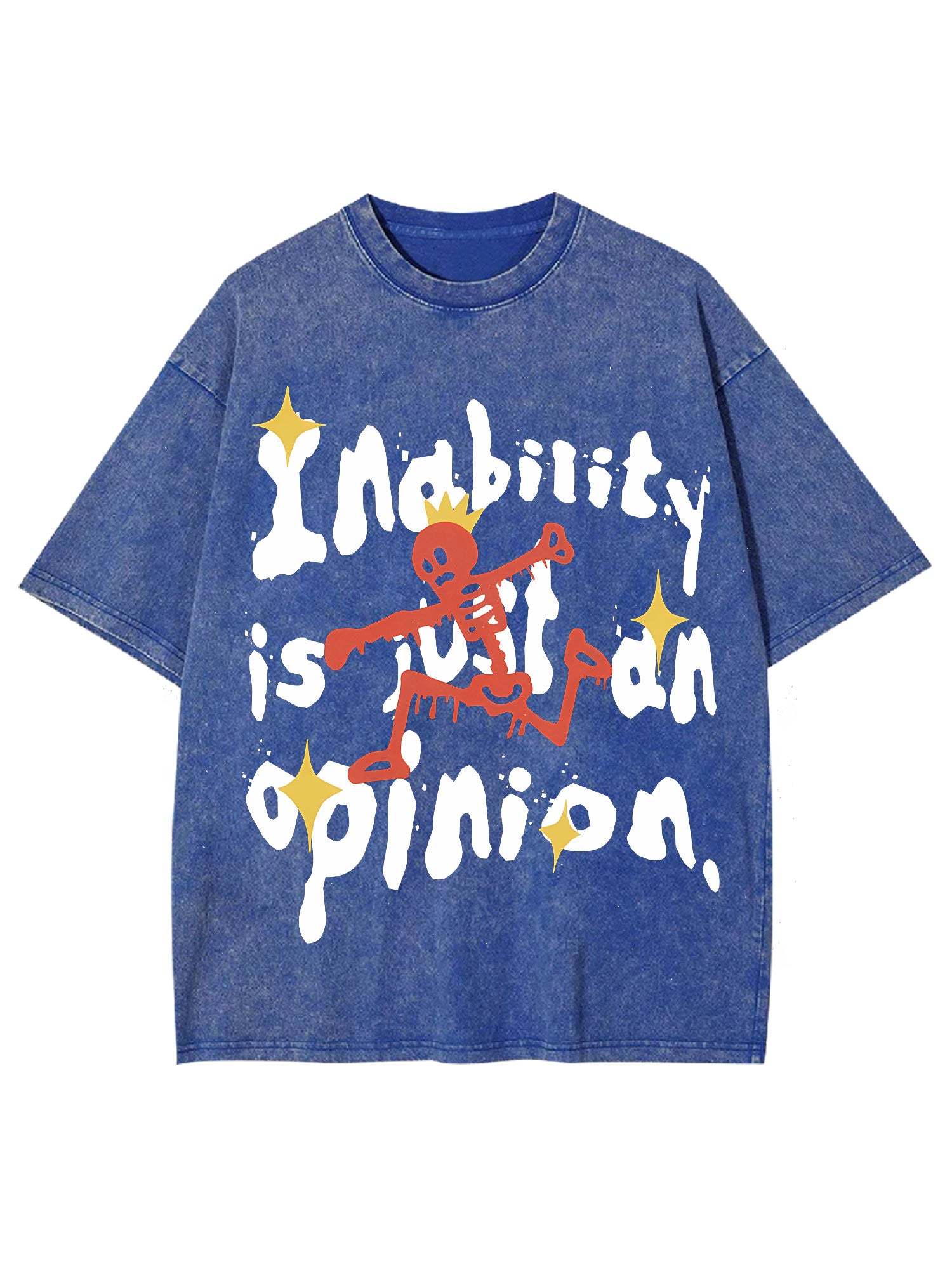 Inability Is Just An Opinion Washed Tshirt-ClassyOutlaw Sale