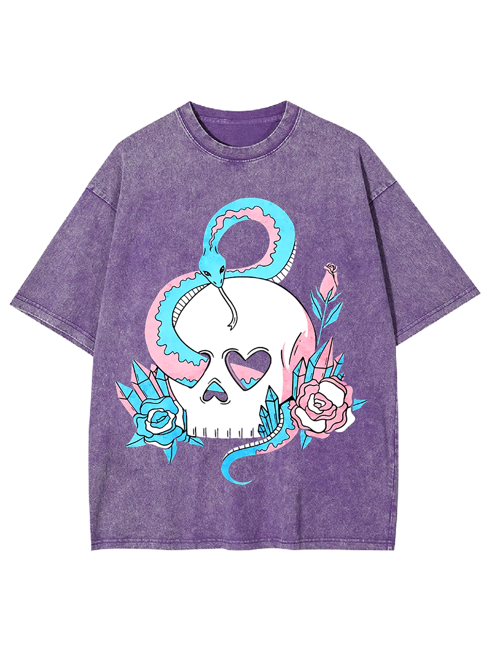 Serpent and Skull Elegance Washed Tshirt