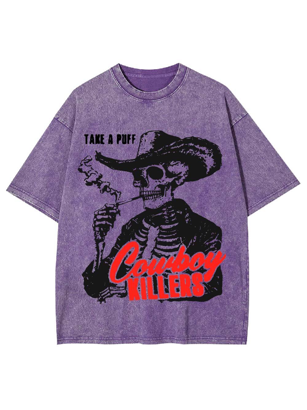 Take a Puff: Cowboy Killers Washed Tshirt
