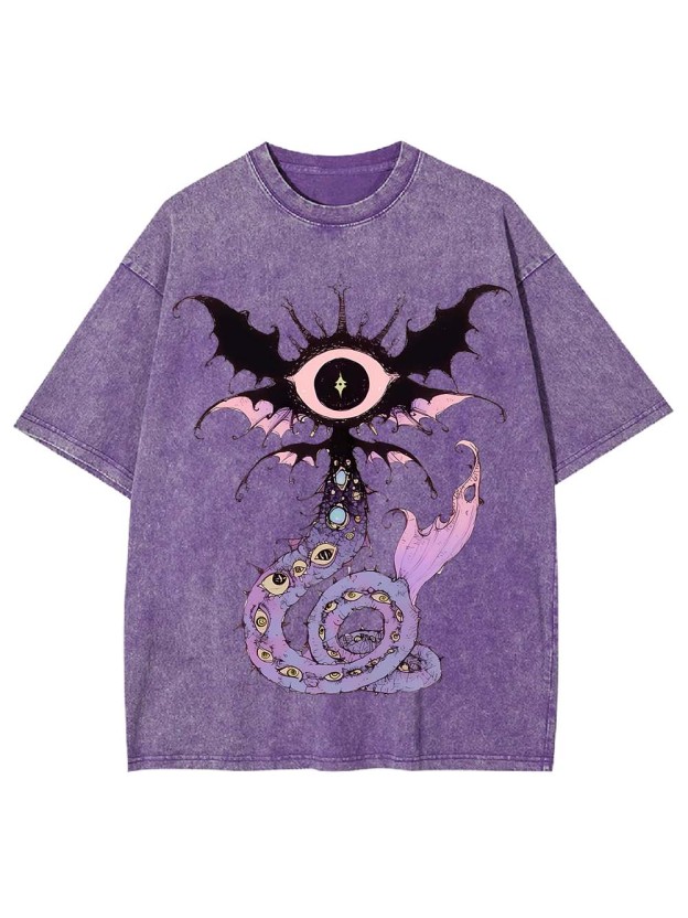 CELESTIAL EYE SERPENT WASHED TSHIRT