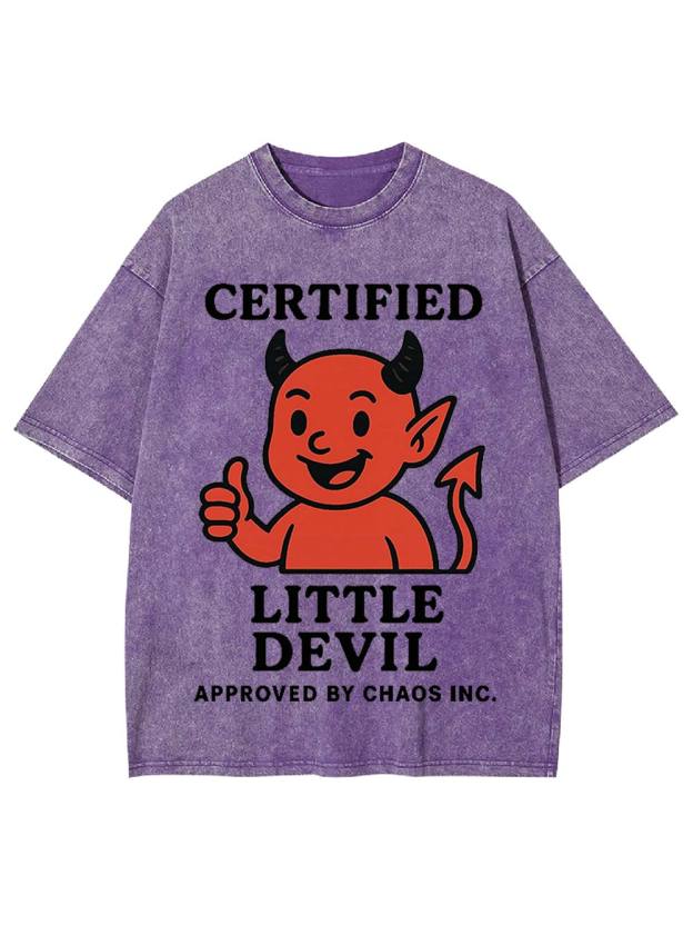 Certified Little Devil Washed Tshirt