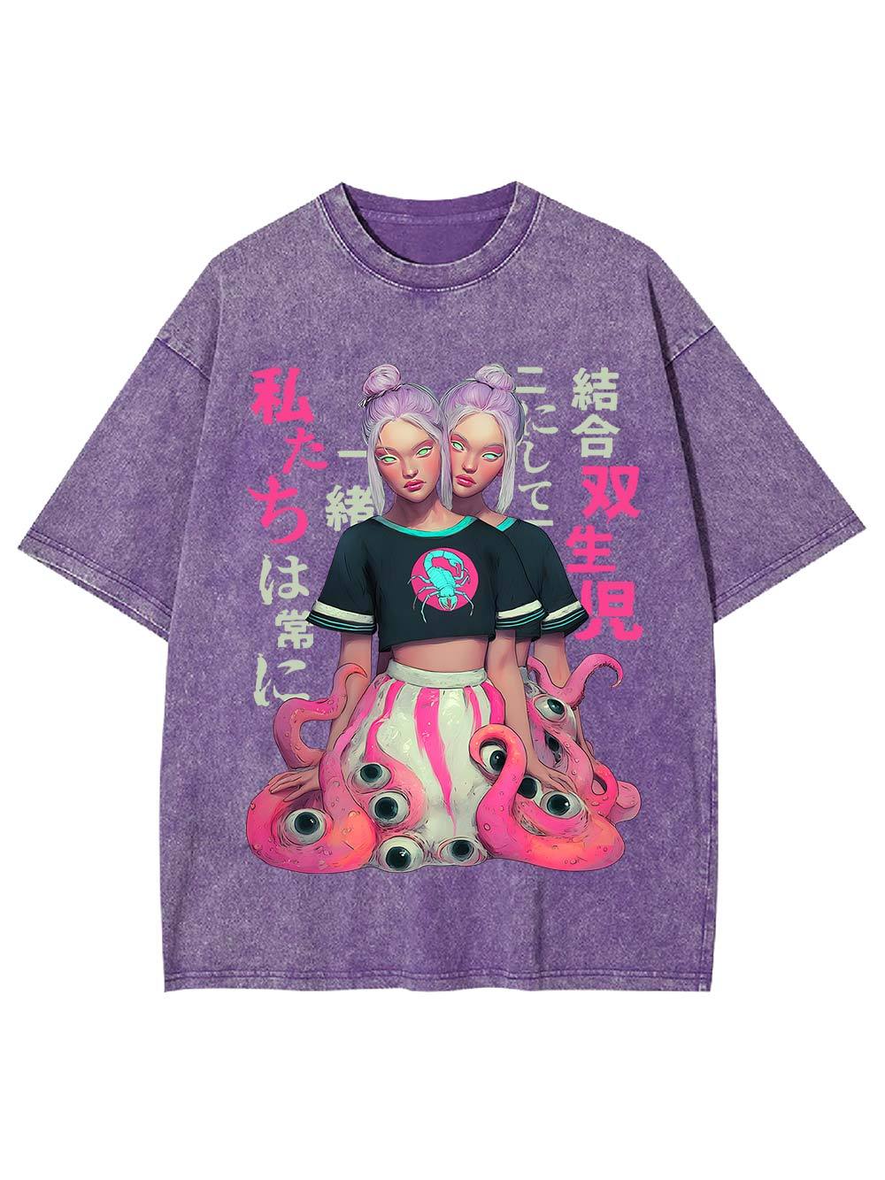 Twins of the Abyss Washed Tshirt