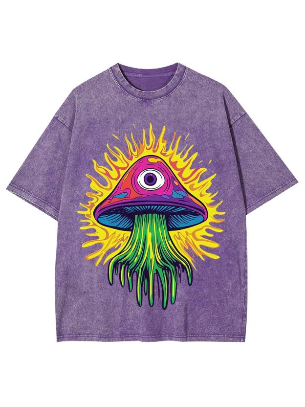 Trippy mushroom Washed Tshirt