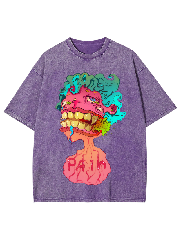 Colorful Chaos of Pain Washed Tshirt
