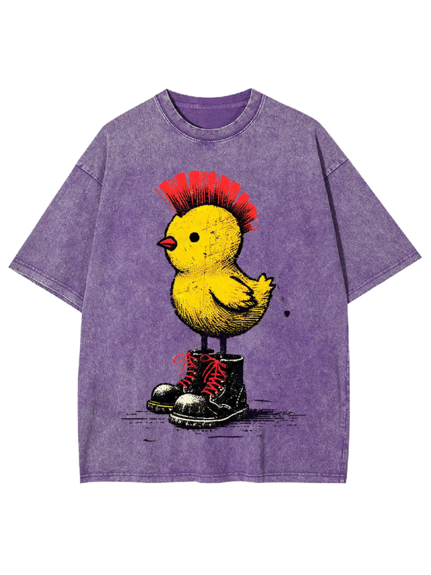 Punk Rock Chick Washed Tshirt