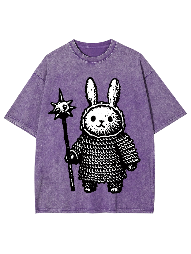Knight Bunny Defender Washed Tshirt