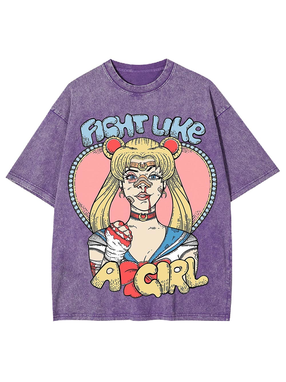 Ficht Like A Girl Washed Tshirt