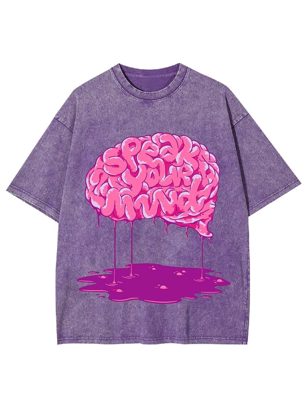 SPEAK YOUR MIND WASHED TSHIRT