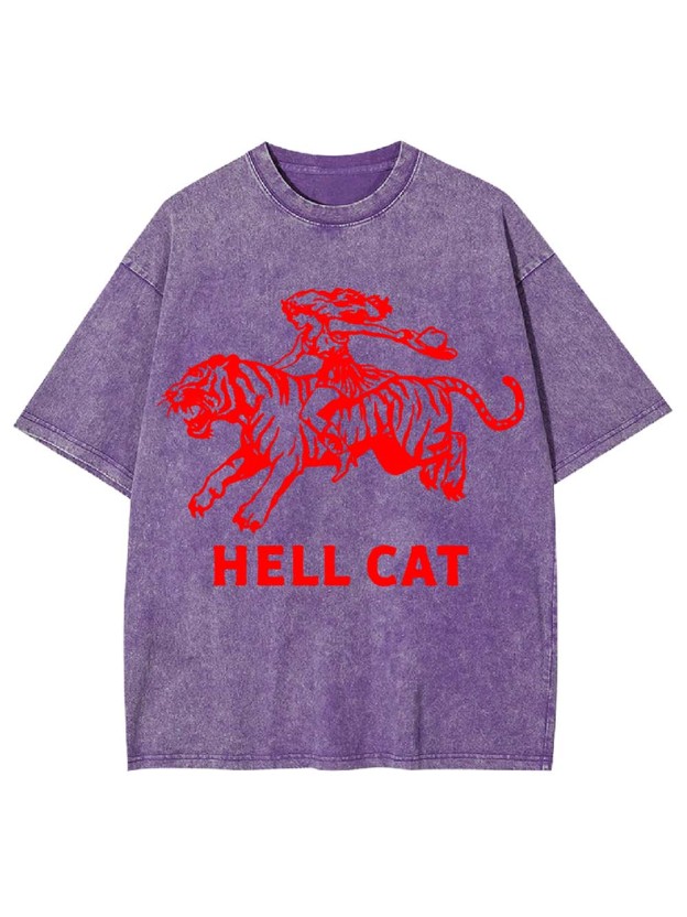 Hell Cat Washed Tshirt