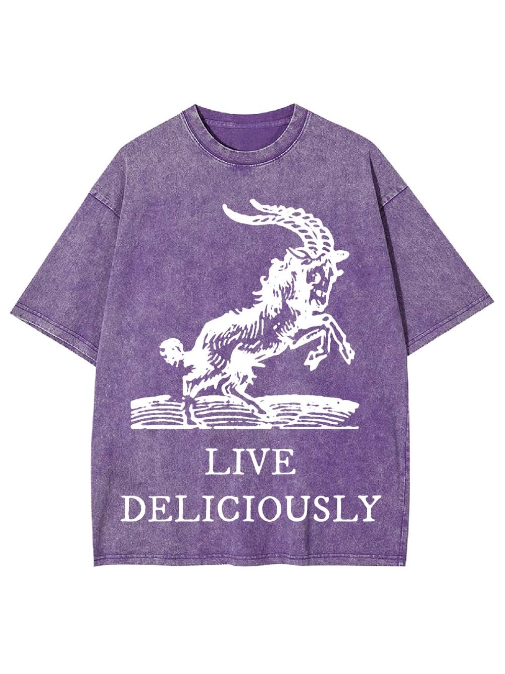 Live Deliciously Washed Tshirt