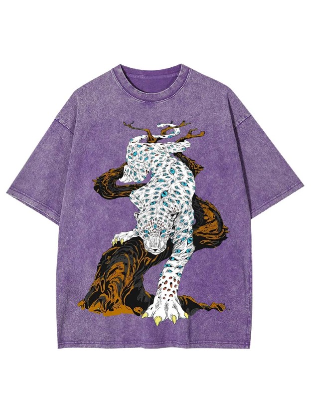 Eyes Of A Leopard Washed Tshirt