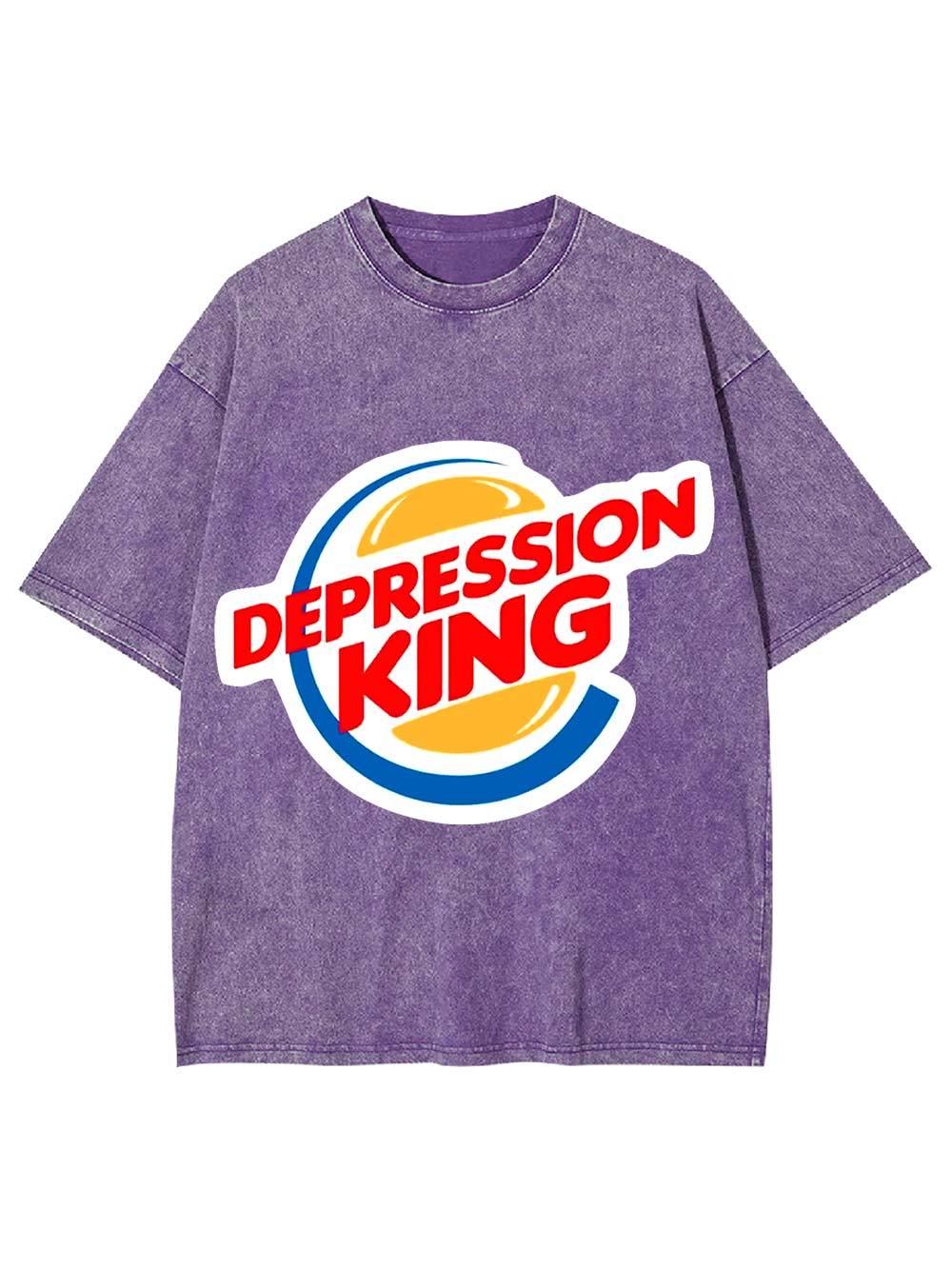 Depression King Washed Tshirt