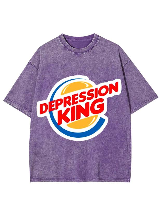 Depression King Washed Tshirt