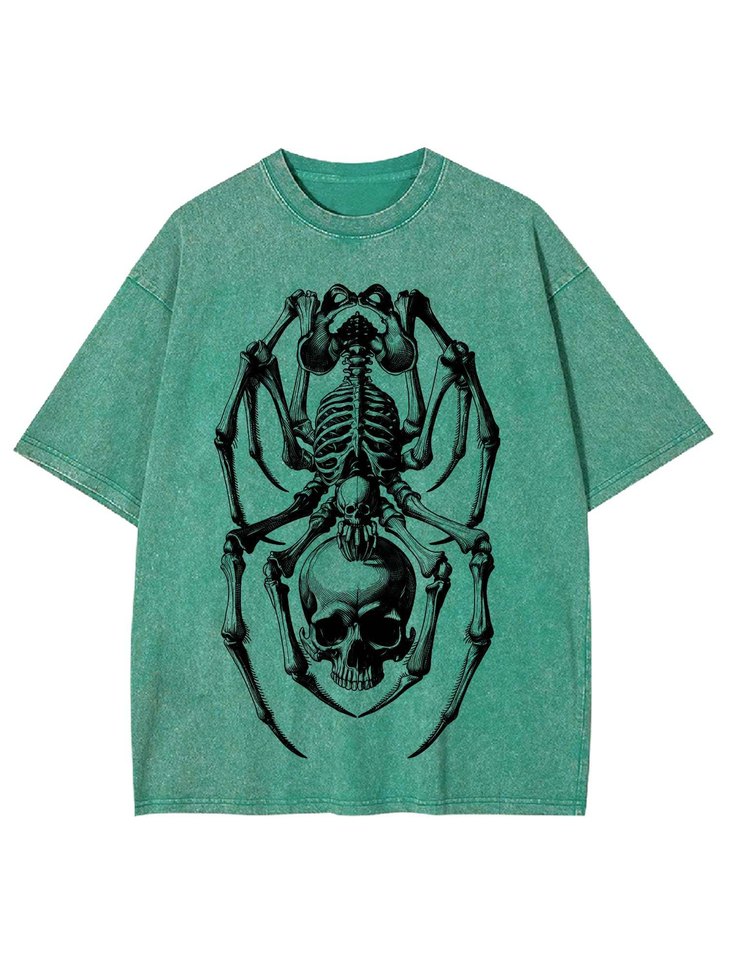 Skeletal Arachnid Washed Tshirt-ClassyOutlaw Sale