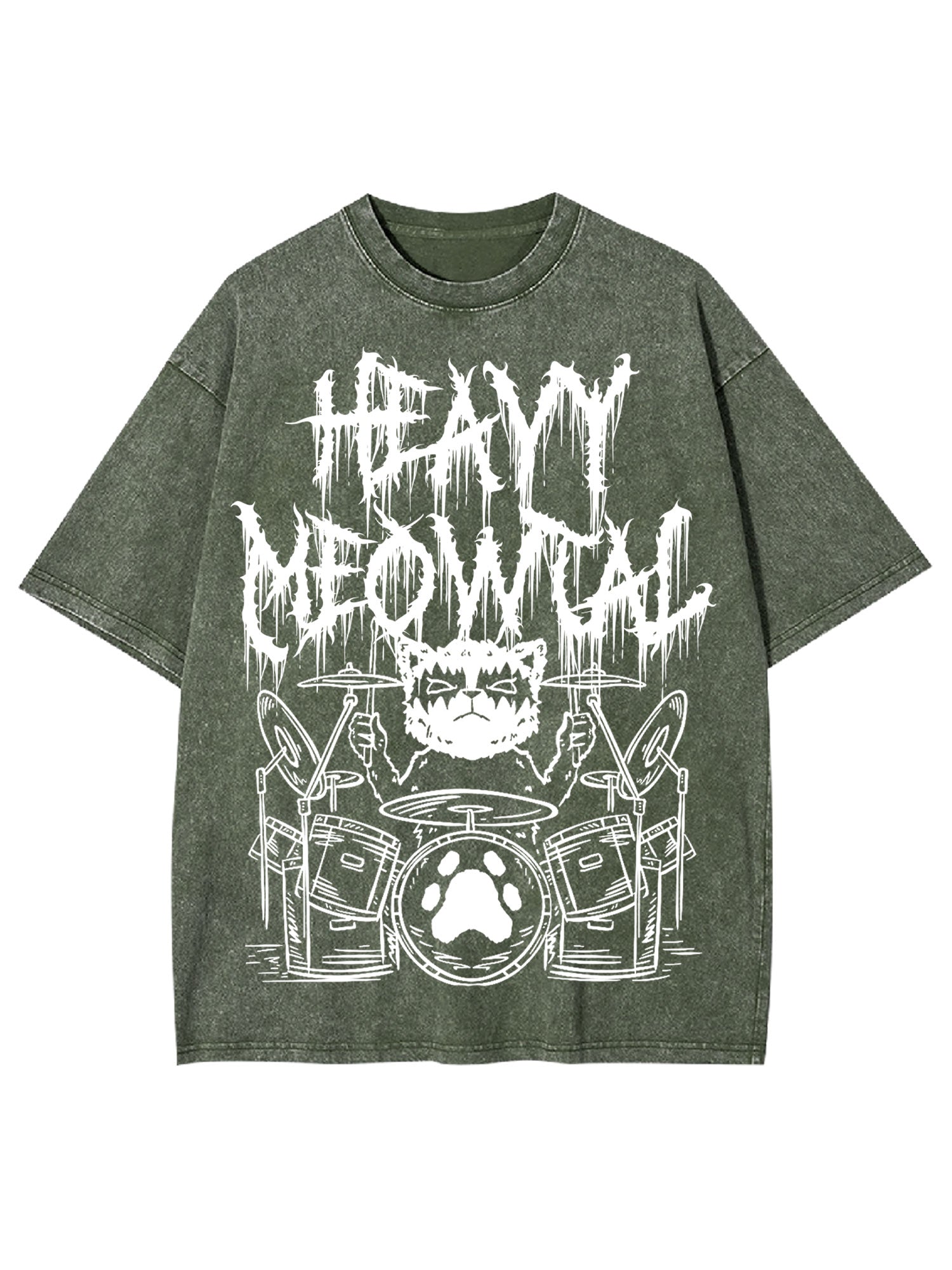 Heavy Meowtal Washed Tshirt