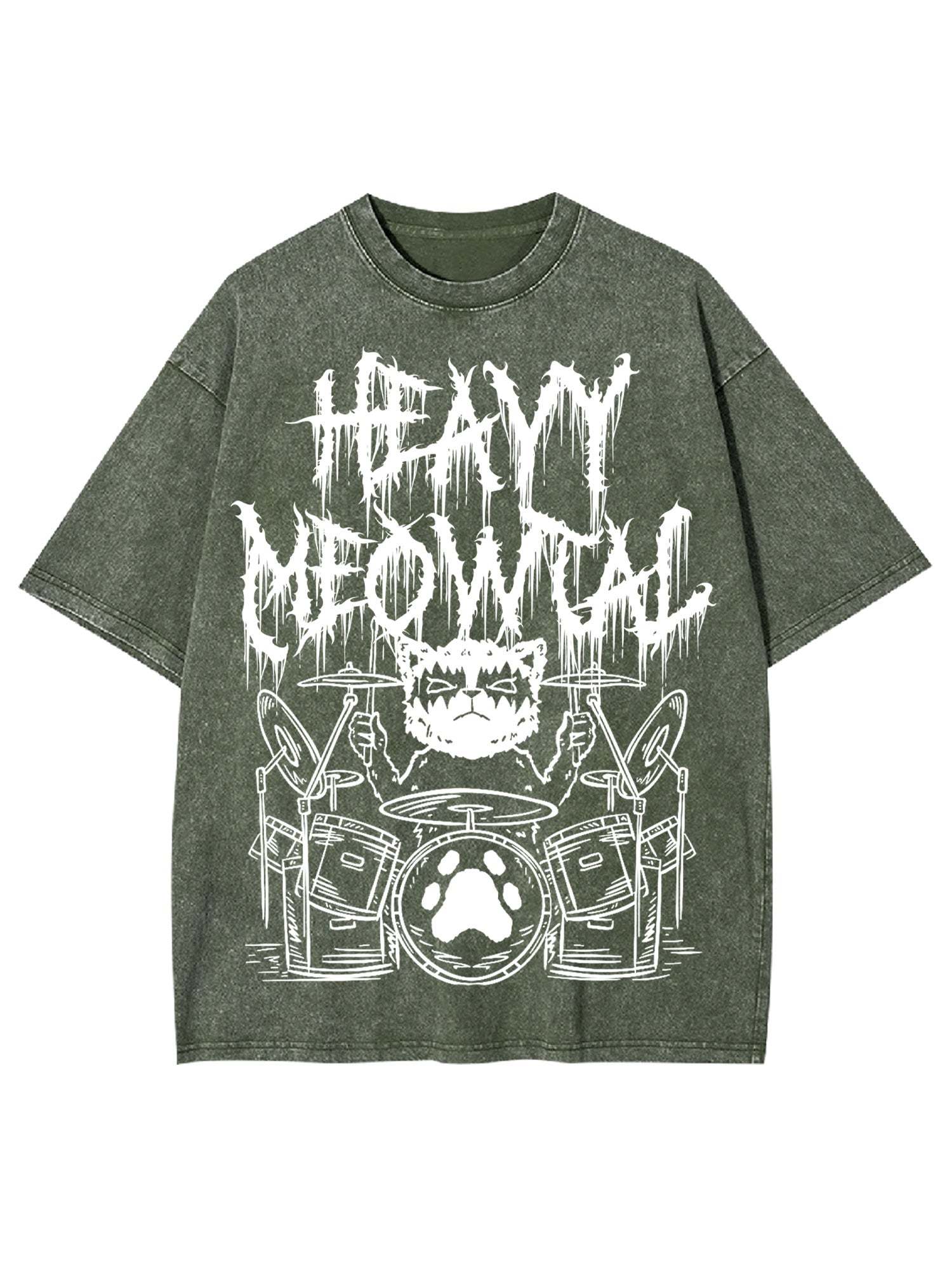 Heavy Meowtal Washed Tshirt