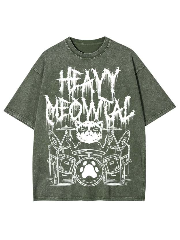 Heavy Meowtal Washed Tshirt