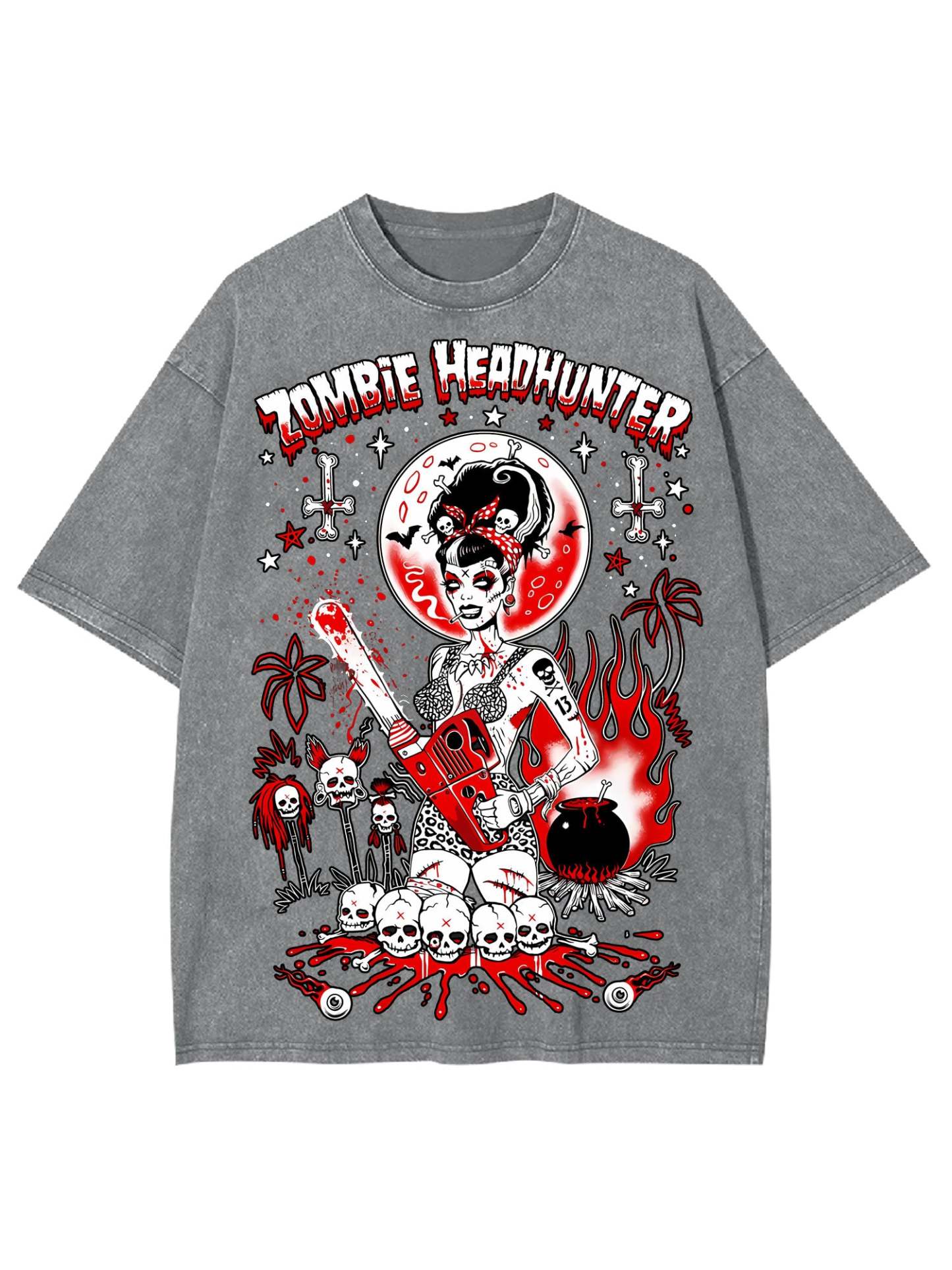 Zombie Headhunter Washed Tshirt