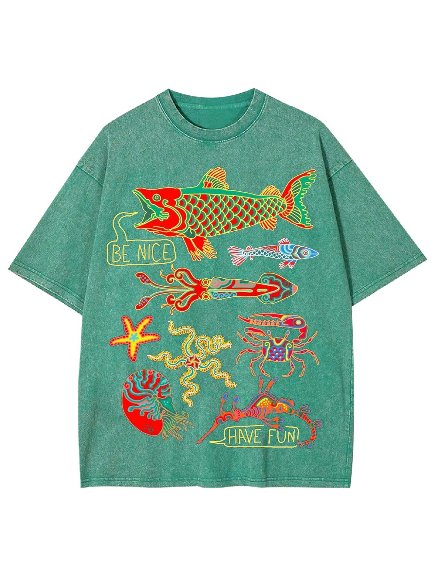 Be Nice Have Fun Washed Tshirt