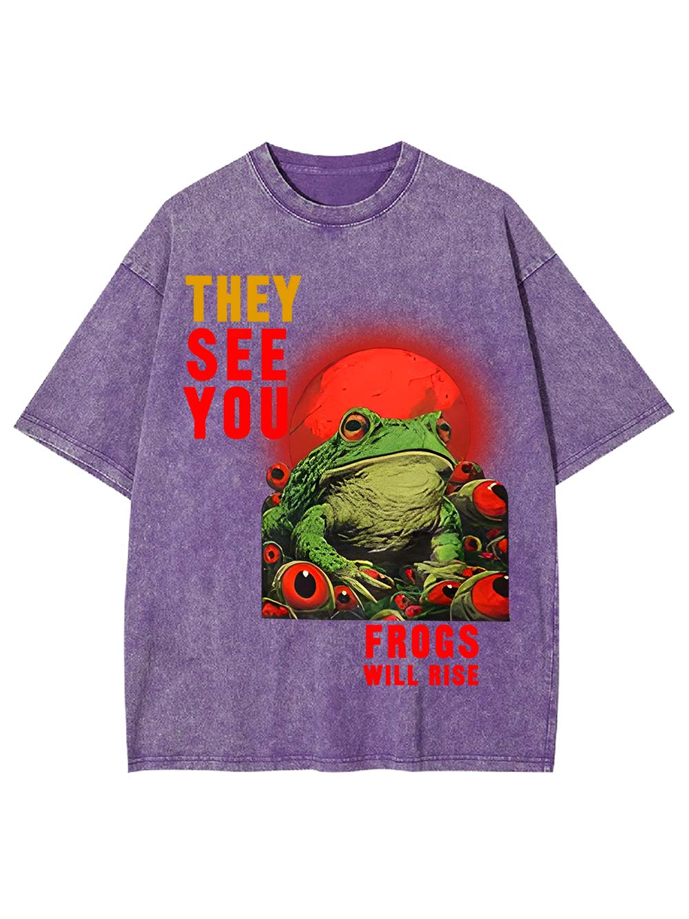 They See You: Frogs Will Rise Washed Tshirt