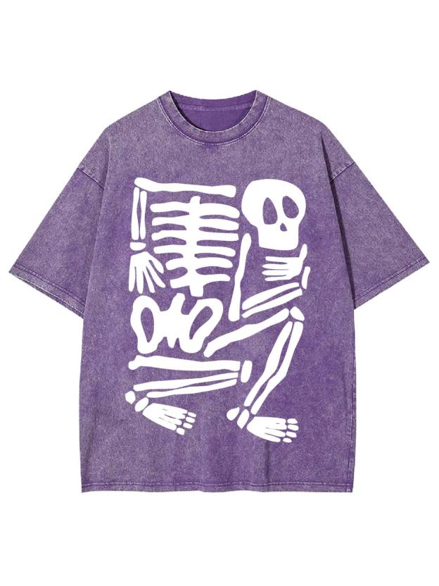 Skeleton Puzzle Washed Tshirt