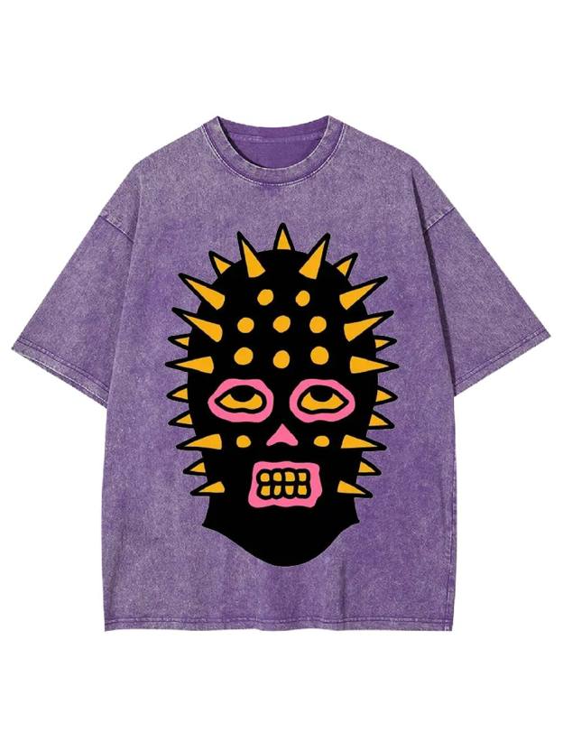 Spiked Mask Washed Tshirt
