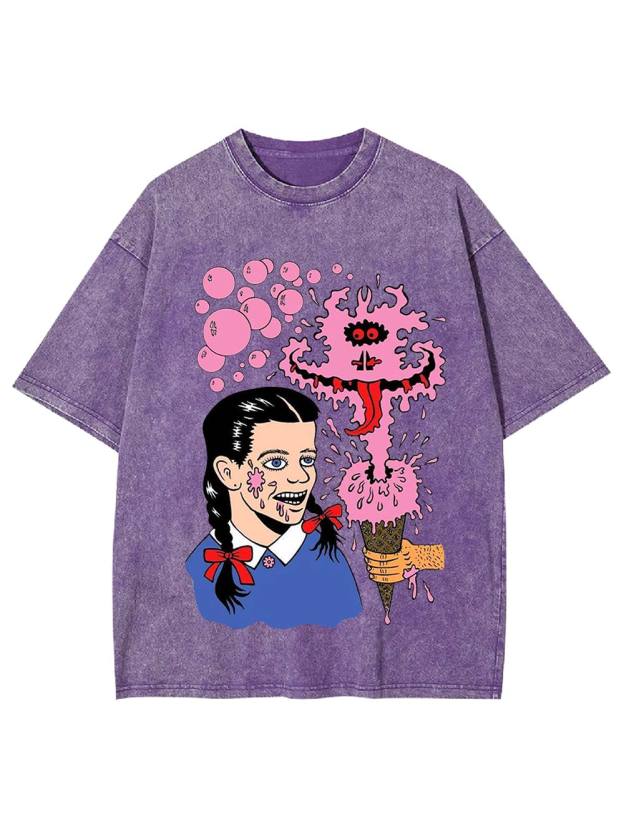 Cream Monster Outbreak Washed Tshirt