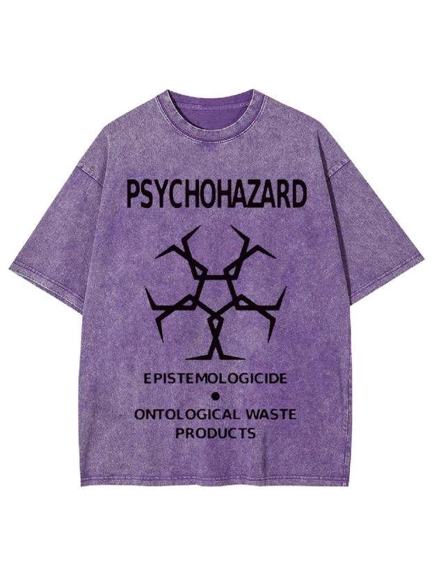 Psychohazard Warning Washed Tshirt