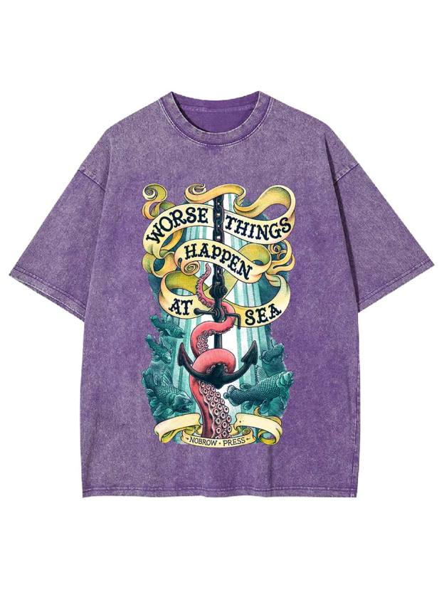 Worse Things Happen at Sea Washed Tshirt