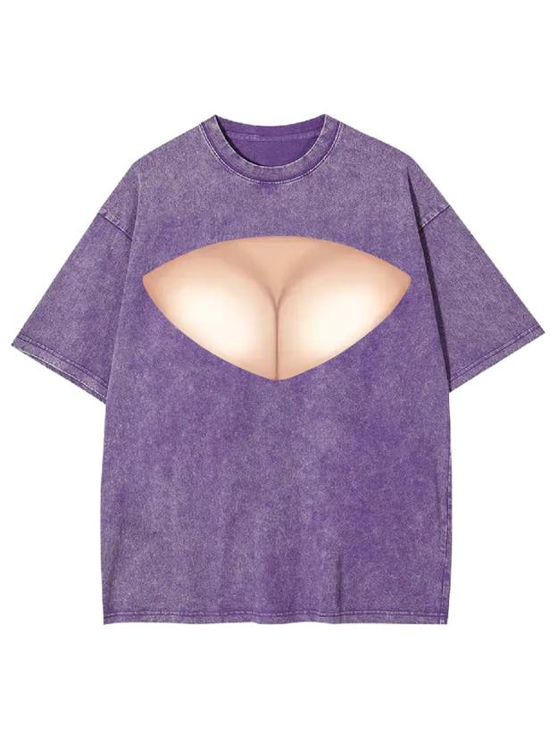 Abstract Curves Washed Tshirt