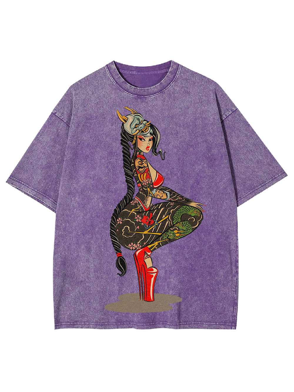 Tattooed Warrior Washed Tshirt