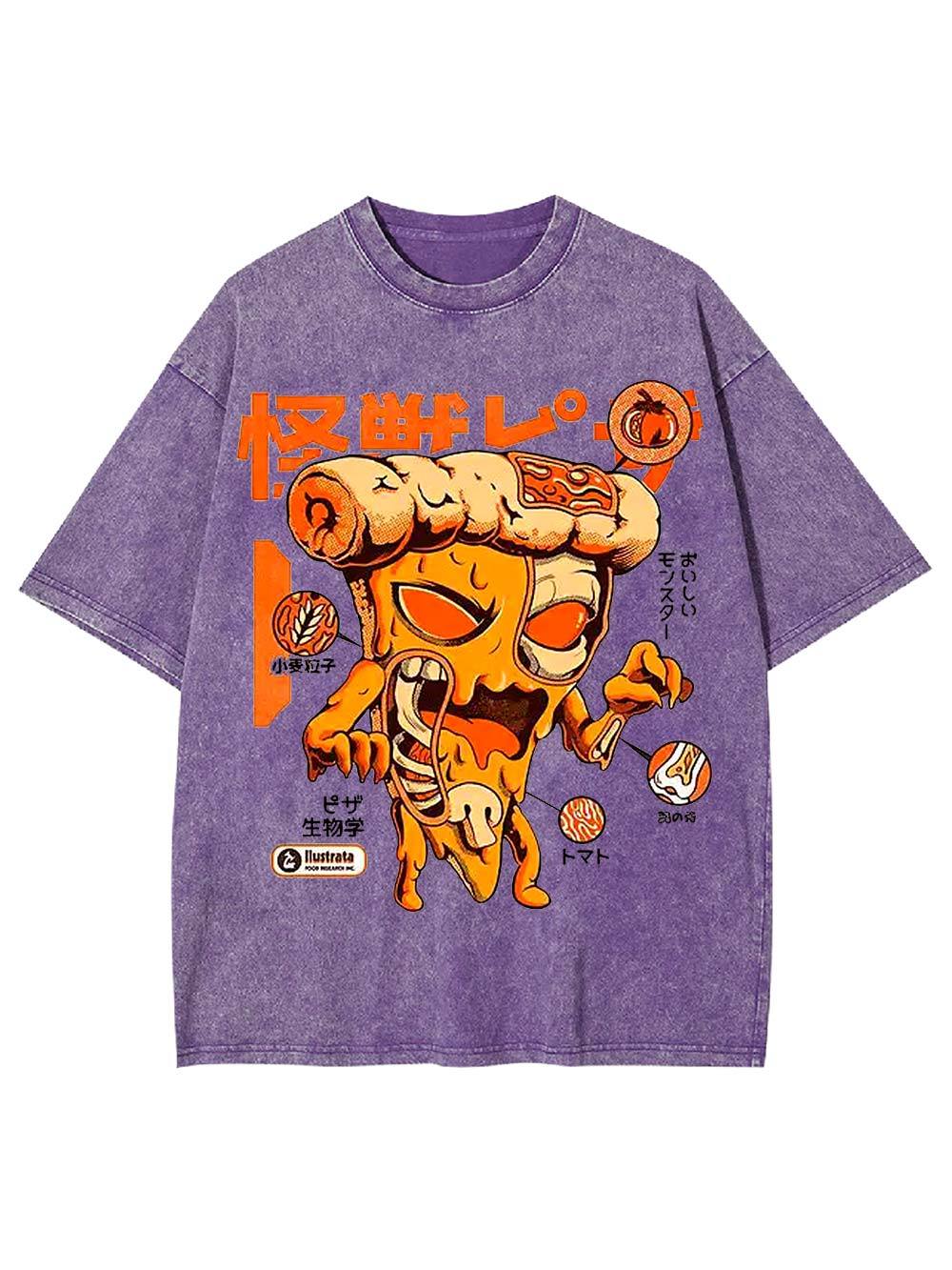 Pizza Monster Washed Tshirt