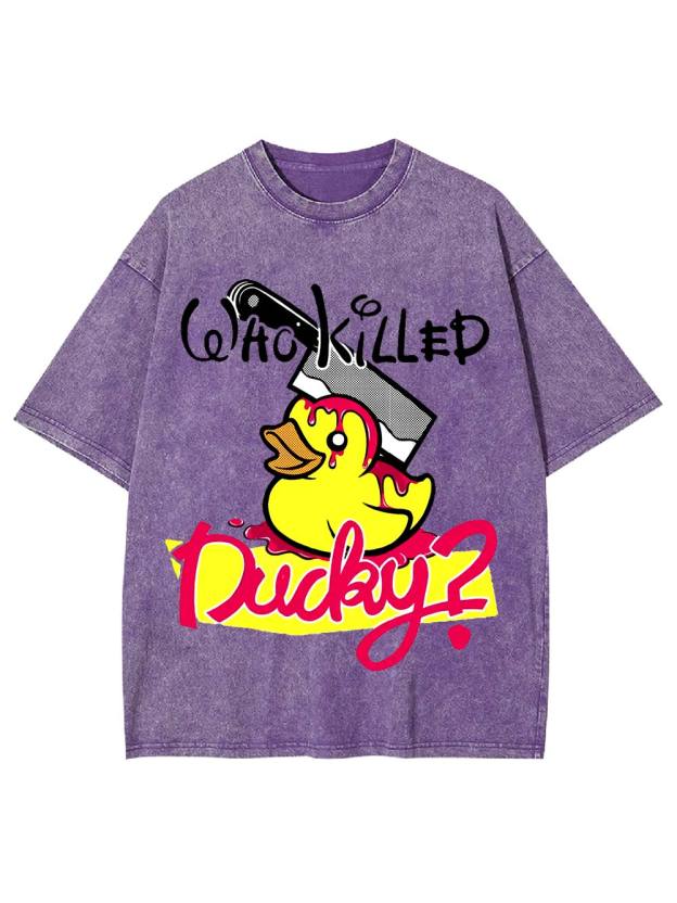 Who Killed Ducky? Washed Tshirt