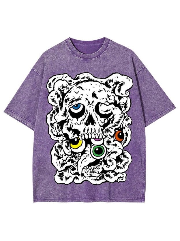 CHAOTIC SKULL WASHED TSHIRT