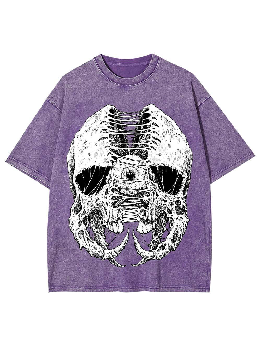 Laced Skull Washed Tshirt