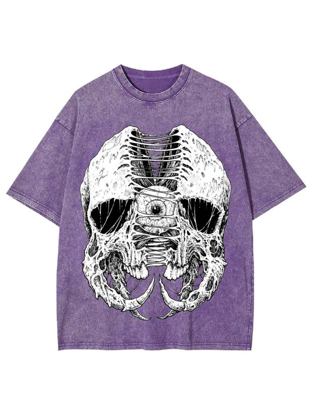 Laced Skull Washed Tshirt