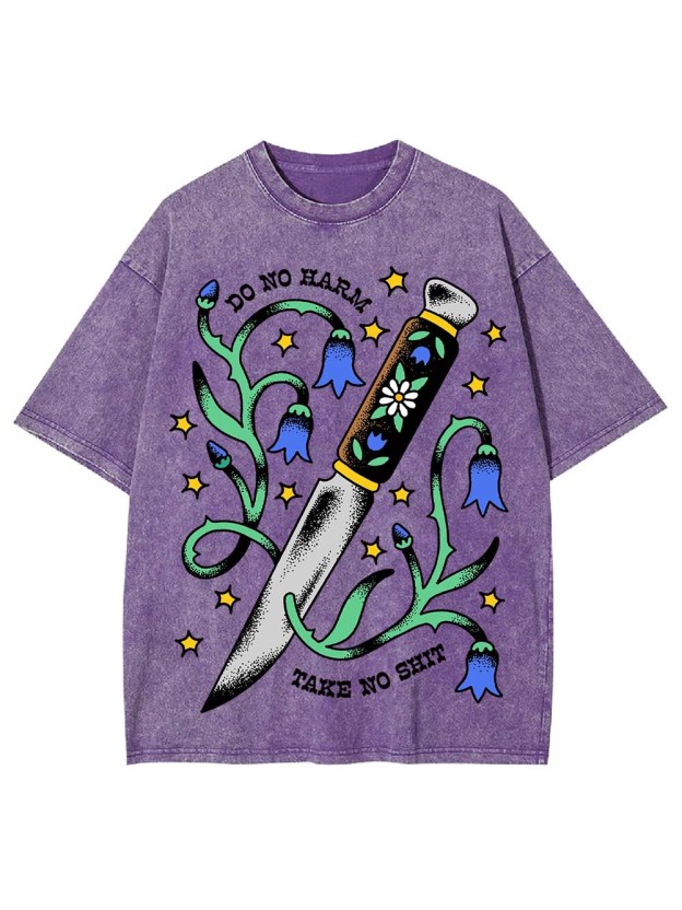 DO NO HARM TAKE NO SHIT WASHED TSHIRT