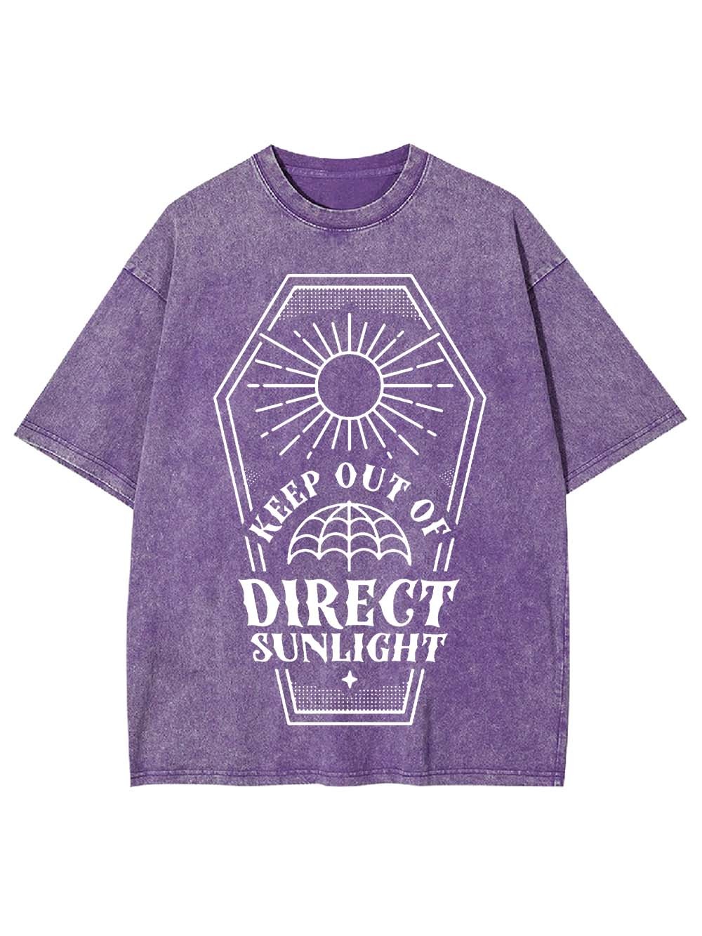 Keep Out Of Diregt Sunlight Washed Tshirt