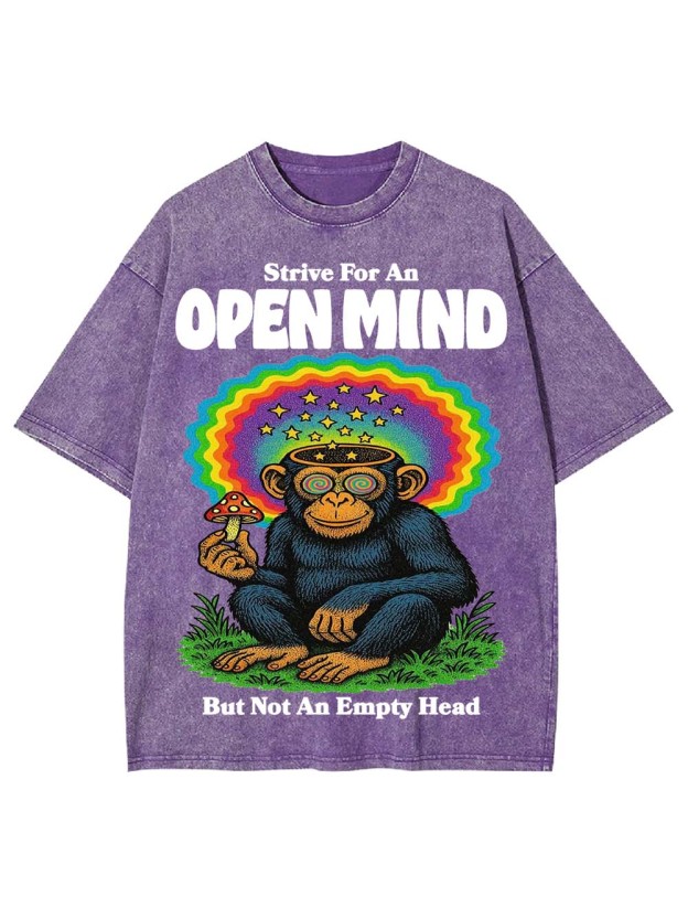 Open Mind, Full Head Washed Tshirt