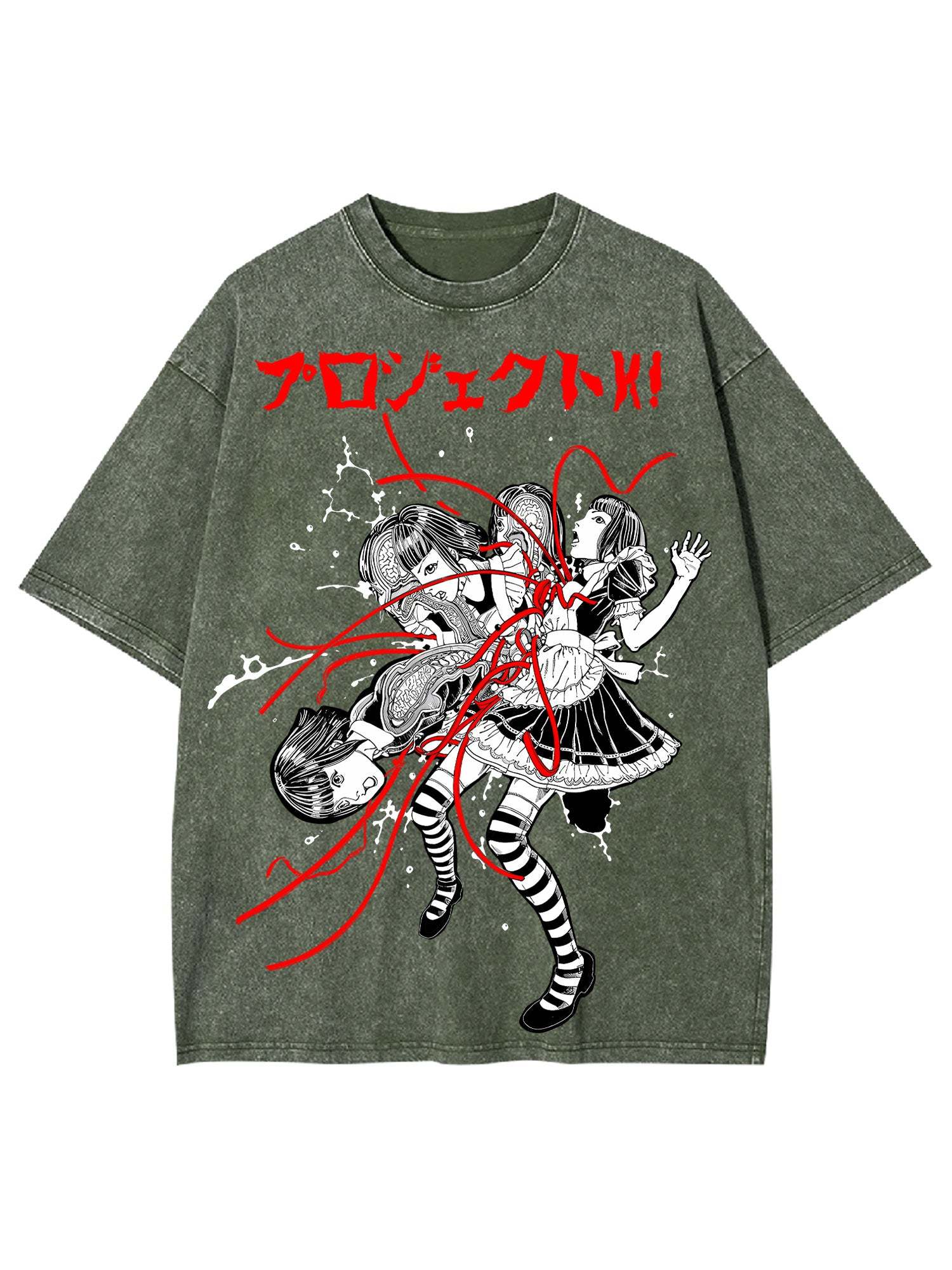 Project K Washed Tshirt-ClassyOutlaw Sale