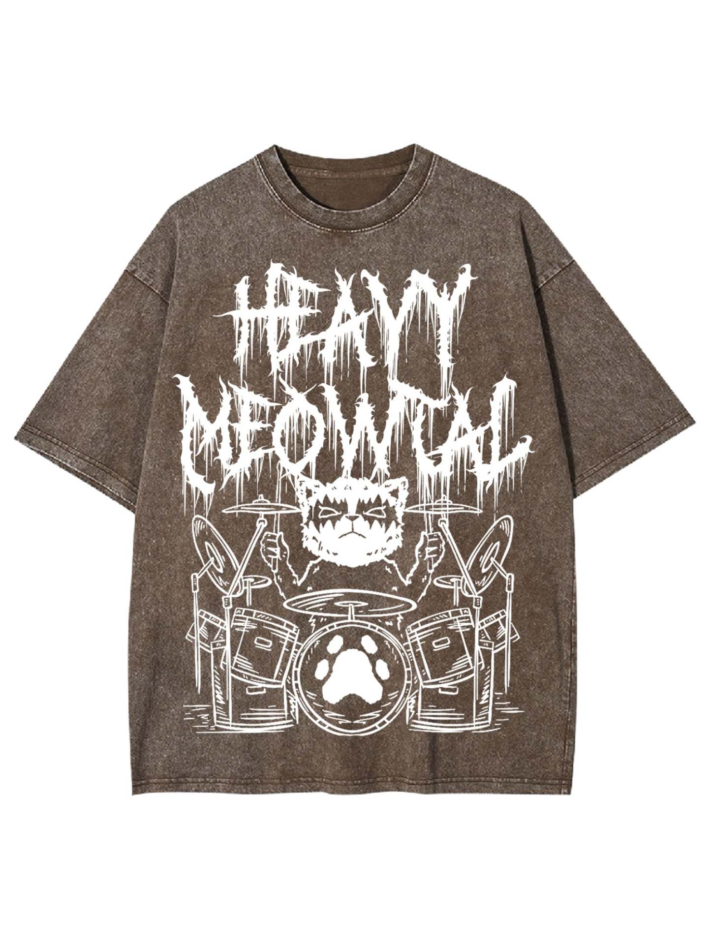 Heavy Meowtal Washed Tshirt