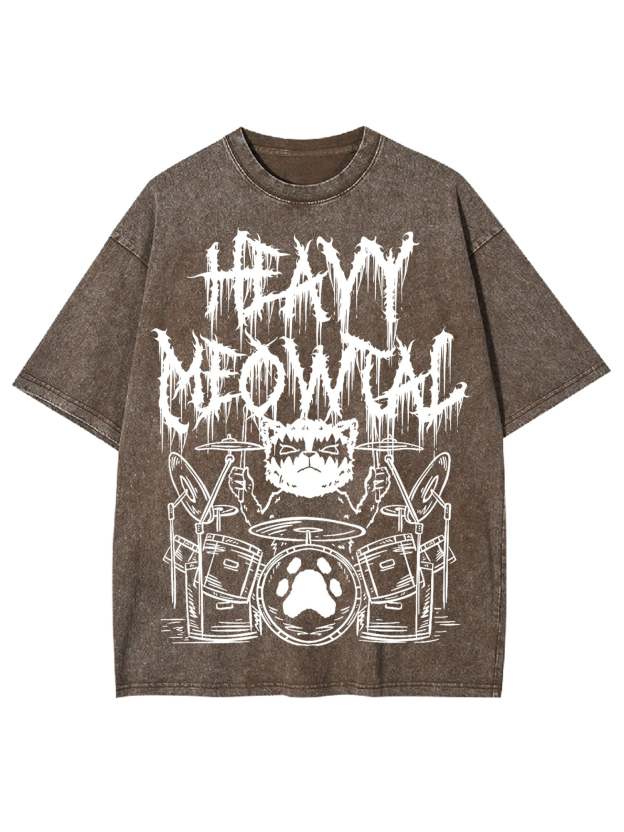Heavy Meowtal Washed Tshirt