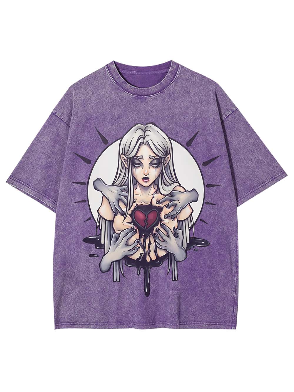 BROKEN HEART GRASP WASHED TSHIRT