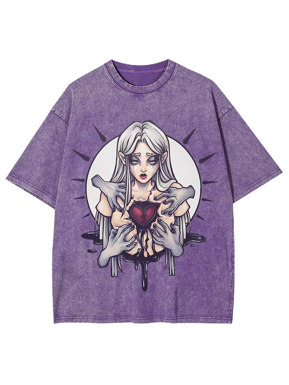 BROKEN HEART GRASP WASHED TSHIRT