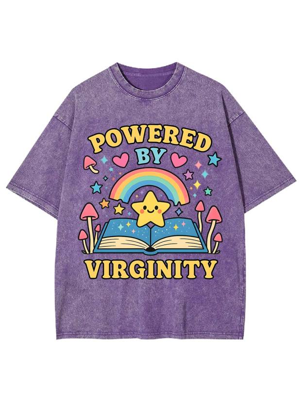 Powered By Virginity Washed Tshirt