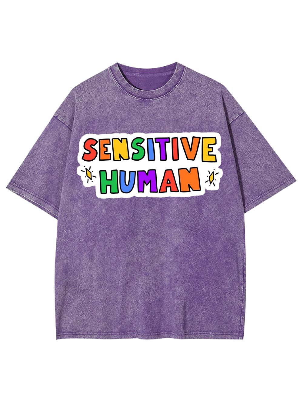 Sensitive Human Washed Tshirt