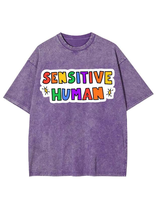 Sensitive Human Washed Tshirt