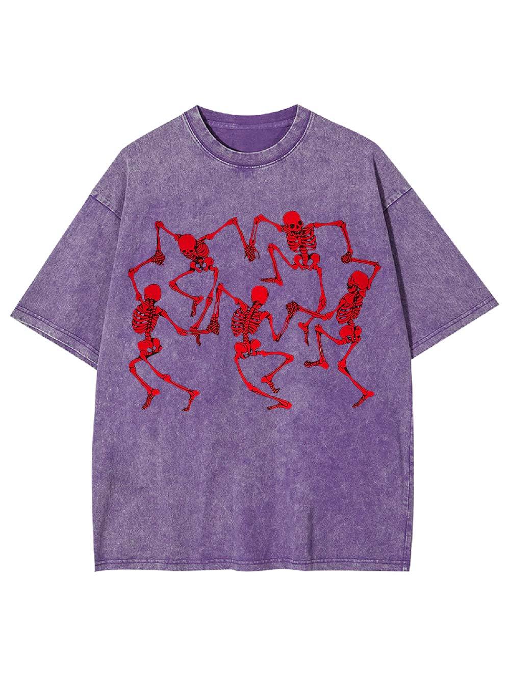 Dancing Skeletons Washed Tshirt