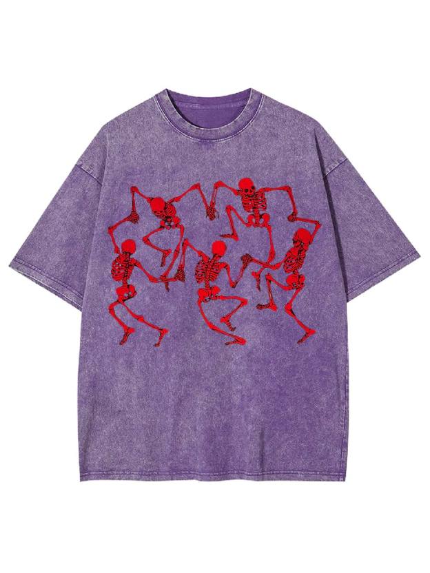 Dancing Skeletons Washed Tshirt