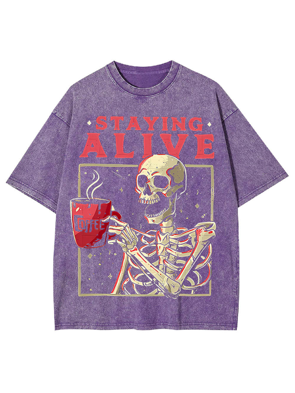 Staying Alive Washed Tshirt-ClassyOutlaw Sale